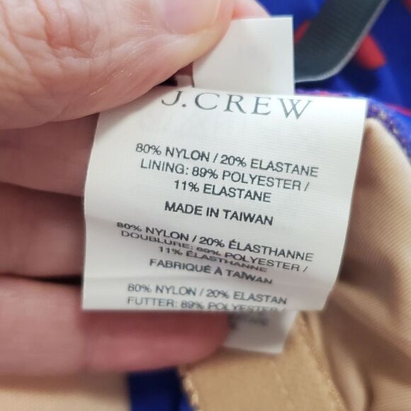 J. Crew Blue & Red Polka Dotted One Piece Swimsuit, - Picture 6 of 6